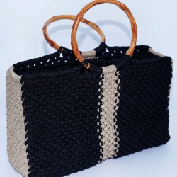 Sac crochet noir et blanc Sac crochet noir et blanc